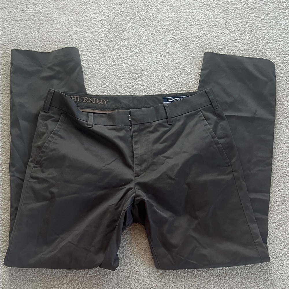 Bonobos Men's Charcoal Chinos pants Thursday slim fit 32/30